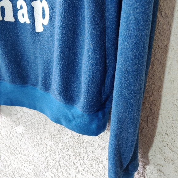 Wildfox I Need a Nap Spellout Graphic Pullover Blue Sweater Size XSmall - Picture 4 of 12